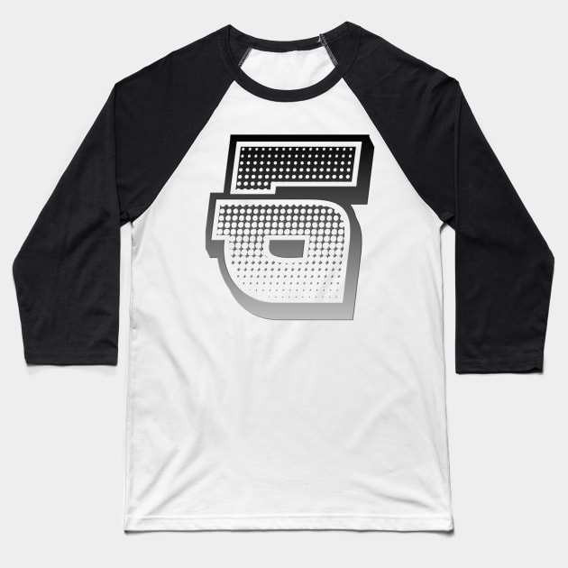 no 6 Baseball T-Shirt by bahullah_art